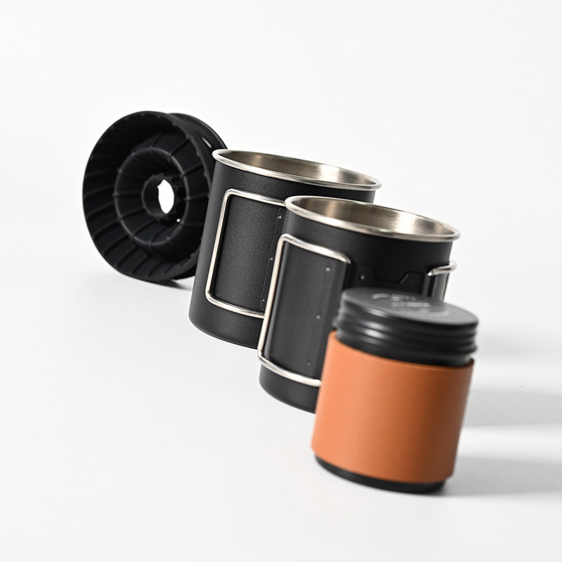 Portable Hand-Brewed Coffee Set with Silicone Filter Cup