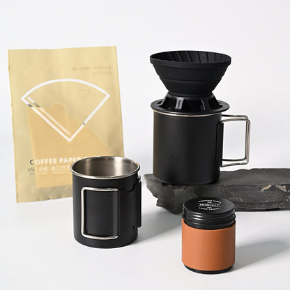 Portable Hand-Brewed Coffee Set with Silicone Filter Cup